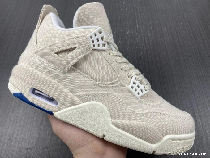 (W) Blank Jordan 4 Retro DQ4909-100 Canvas 0715